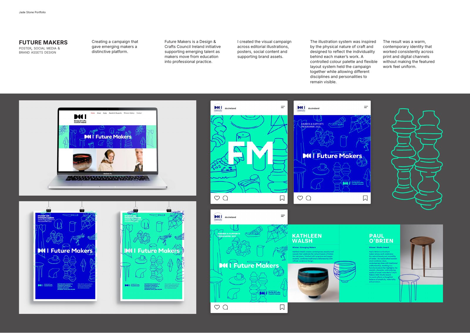 Future Makers campaign posters, illustrations and social content